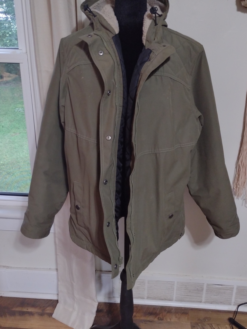 Women's BERNE Green Winter Coat Sz Xl